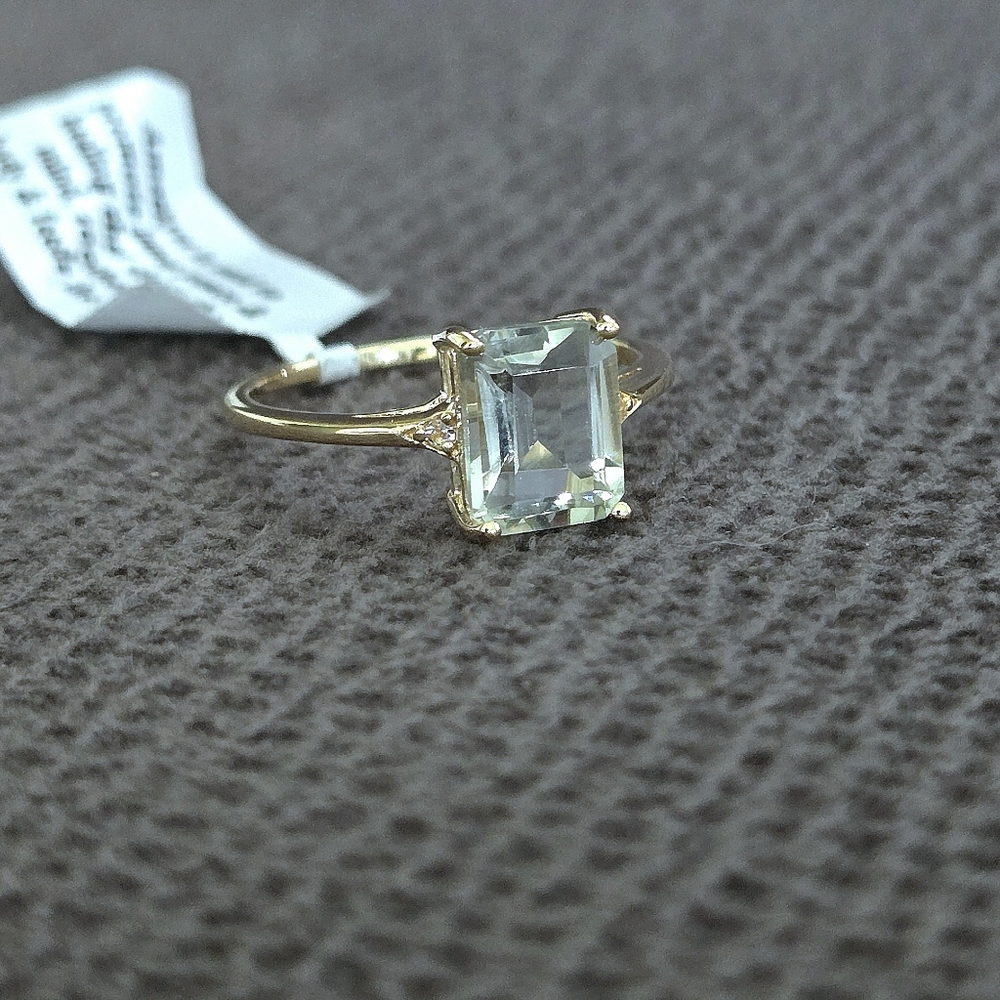 Shivam Rectangular Green💚 Amethyst Ring💍 - NWT
